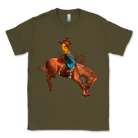 Army Green cowboy rodeo Classic Tee - JahusDesignShop