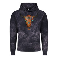 Cloud Black Western Tooled Leather Bull Skull Vintage Hoodie - Jasminsmagicworld