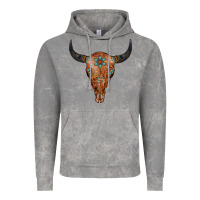 Cloud Rock Western Tooled Leather Bull Skull Vintage Hoodie - Jasminsmagicworld