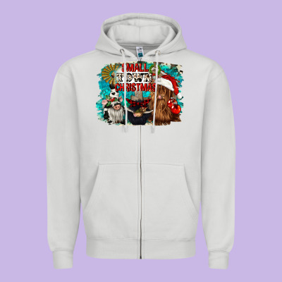 Small Town Christmas Zipper Hoodie Designed By Cowgirlartshop