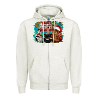 Oatmeal Heather small town christmas Zipper Hoodie - CowGirlArtShop