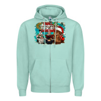 Seafoam small town christmas Zipper Hoodie - CowGirlArtShop