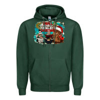 Sports Green small town christmas Zipper Hoodie - CowGirlArtShop
