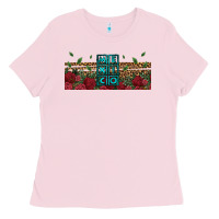 Bubblegum Pink mexico with roses Ladies Tee - Jasminsmagicworld