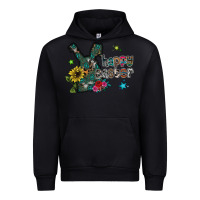Black Happy Easter Urban Hoodie - CowhideDigitalArt