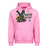 Fuchsia Pink Happy Easter Urban Hoodie - CowhideDigitalArt