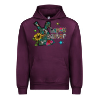 Mauve Wine Happy Easter Urban Hoodie - CowhideDigitalArt