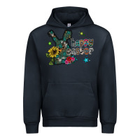 Navy Happy Easter Urban Hoodie - CowhideDigitalArt