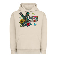 Pigment French Oak Happy Easter Urban Hoodie - CowhideDigitalArt