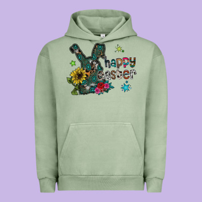 Happy Easter Urban Hoodie Designed By Cowhidedigitalart