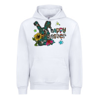 White Happy Easter Urban Hoodie - CowhideDigitalArt