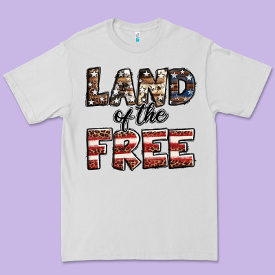 Land Of The Free America Western Pattern Premium Tee Designed By Jasminsmagicworld