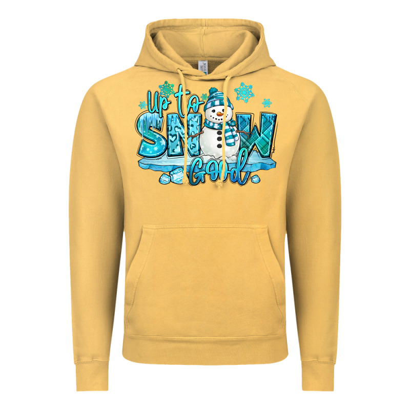 Up To Snow Good Winter Snowman Vintage Hoodie by MaliasSmallBusiness | Teevron