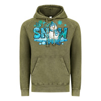 Vintage Olive up to snow good winter snowman Vintage Hoodie - MaliasSmallBusiness