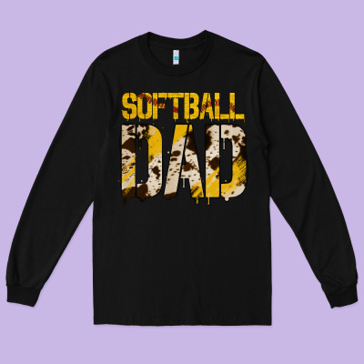 Softball Dad Long Sleeve Tee Designed By Bettercallsaul