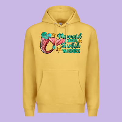 Mermaid Kisses Starfish Wishes Premium Hoodie Designed By Jahusdesignshop