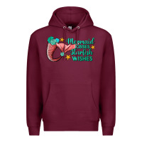 Burgundy mermaid kisses starfish wishes Premium Hoodie - JahusDesignShop