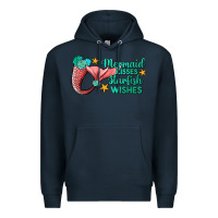 Navy mermaid kisses starfish wishes Premium Hoodie - JahusDesignShop