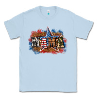 Dusty Blue Patriotic Mama Classic Tee - BundleAndBundleShop