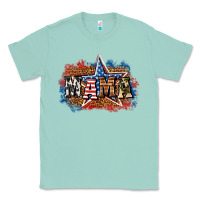 Seafoam Patriotic Mama Classic Tee - BundleAndBundleShop