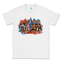White Patriotic Mama Classic Tee - BundleAndBundleShop