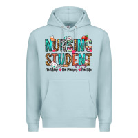 Blue Mist nursing student no sleep no money no life Premium Hoodie - OliviaCreatesArt