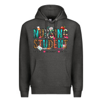 Charcoal Heather nursing student no sleep no money no life Premium Hoodie - OliviaCreatesArt