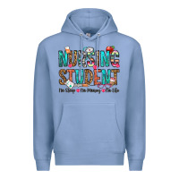Colony Blue nursing student no sleep no money no life Premium Hoodie - OliviaCreatesArt