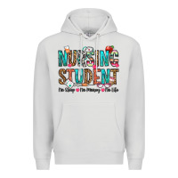 Dove Grey nursing student no sleep no money no life Premium Hoodie - OliviaCreatesArt