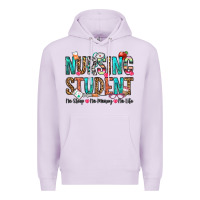 Lilac nursing student no sleep no money no life Premium Hoodie - OliviaCreatesArt
