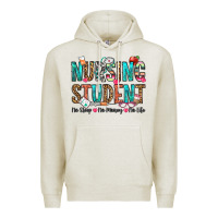 Oatmeal Heather nursing student no sleep no money no life Premium Hoodie - OliviaCreatesArt