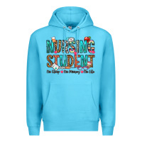 Ocean Blue nursing student no sleep no money no life Premium Hoodie - OliviaCreatesArt