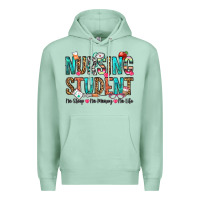 Seafoam nursing student no sleep no money no life Premium Hoodie - OliviaCreatesArt