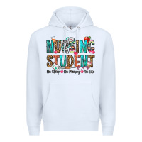 White nursing student no sleep no money no life Premium Hoodie - OliviaCreatesArt
