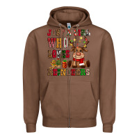 Chestnut just a girl who loves reindeers Zipper Hoodie - CowGirlArtShop