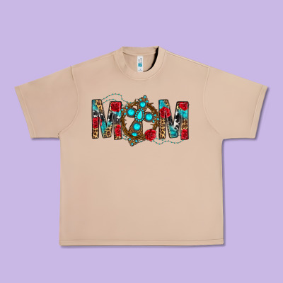 Western Mom With Cross Urban Heavy Tee Designed By Bundleandbundleshop