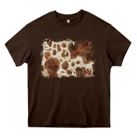 Chocolate Brown cowhide background Heavy Core Tee - BarkalooDesign