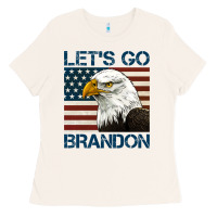 Bone american bald eagle let's go brandon Ladies Tee - Jasminsmagicworld