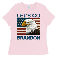 Bubblegum Pink american bald eagle let's go brandon Ladies Tee - Jasminsmagicworld