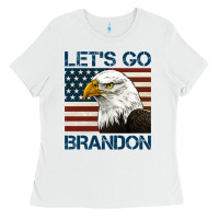 White american bald eagle let's go brandon Ladies Tee - Jasminsmagicworld
