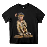 Black Baby Baboon Illustrations Heavy Core Tee - LillyAllenDesigns