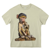 Mossy Baby Baboon Illustrations Heavy Core Tee - LillyAllenDesigns