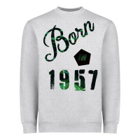 Heather Grey Born In 1957 Heavyweight Sweatshirt - Bettercallsaul