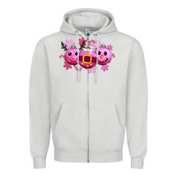 Dove Grey pink christmas Zipper Hoodie - CowGirlArtShop