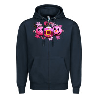 Navy pink christmas Zipper Hoodie - CowGirlArtShop