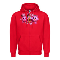 Red pink christmas Zipper Hoodie - CowGirlArtShop