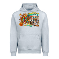 Heather Grey Happy Turkey Day Urban Hoodie - CowhideDigitalArt