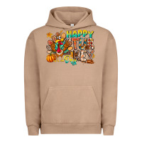 Pigment Burro Happy Turkey Day Urban Hoodie - CowhideDigitalArt