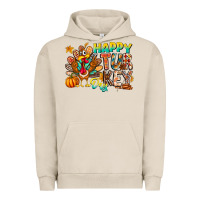 Pigment French Oak Happy Turkey Day Urban Hoodie - CowhideDigitalArt