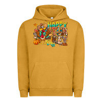 Pigment Peanut Butter Happy Turkey Day Urban Hoodie - CowhideDigitalArt